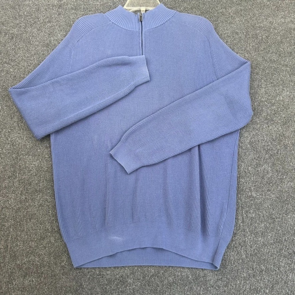 JOS A BANK Traveler Travel Tech Men's 1/4 Zip Sweater Blue‎ Long Sleeve Sz Large